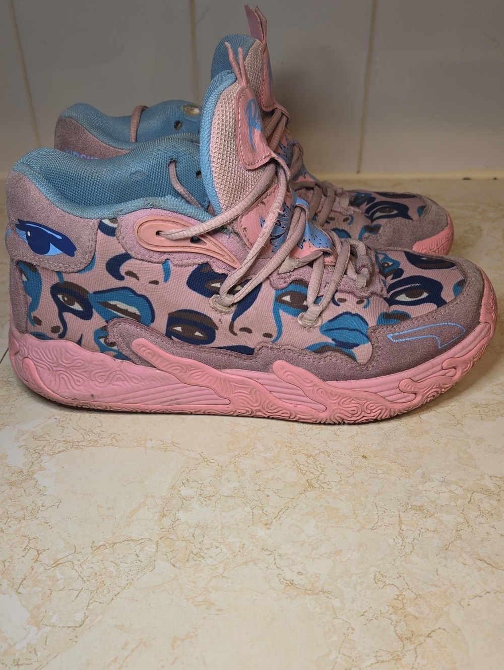 Puma x Kidsuper Mb.03 Pink Lilac High-Top Basketball Shoes